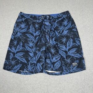 Nautica Mens Swim Trunks Shorts Blue Floral Tropical Print Size 40W Summer